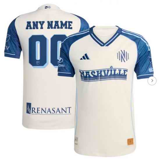 Mens Nashville SC adidas White 2025 Third Authentic Custom Jersey